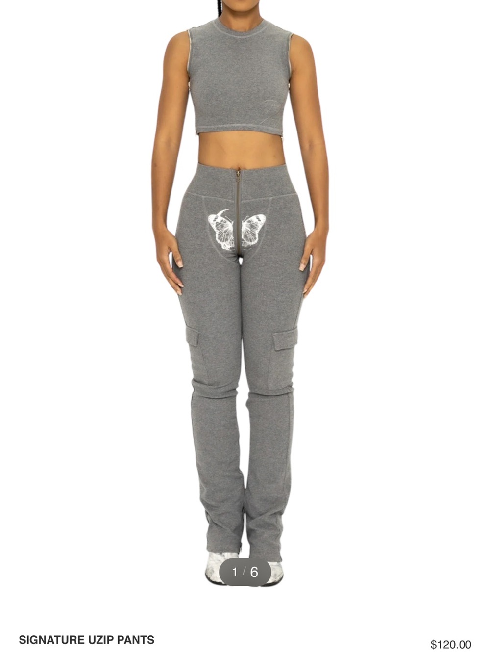 Tordrobes Gray Uzip Pants SET